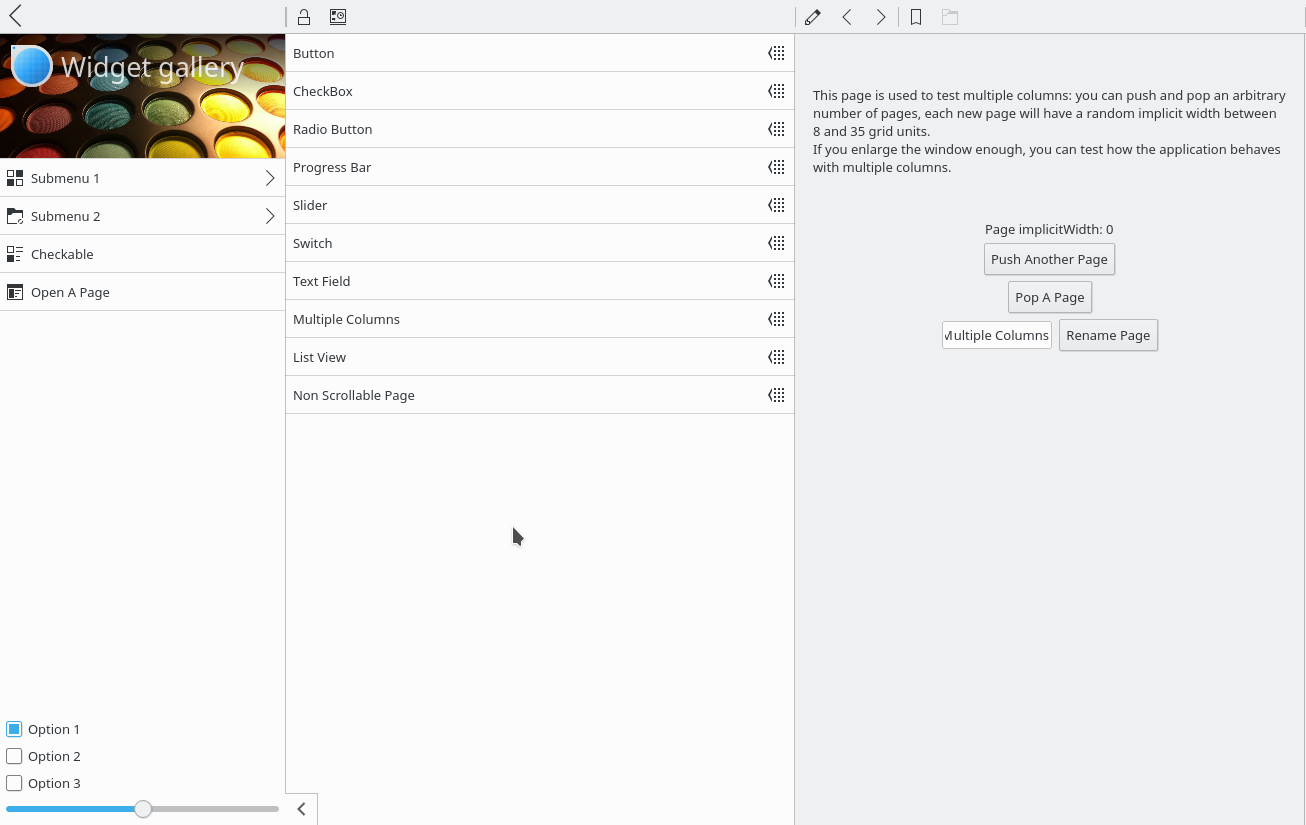 Column-based navigation on the desktop