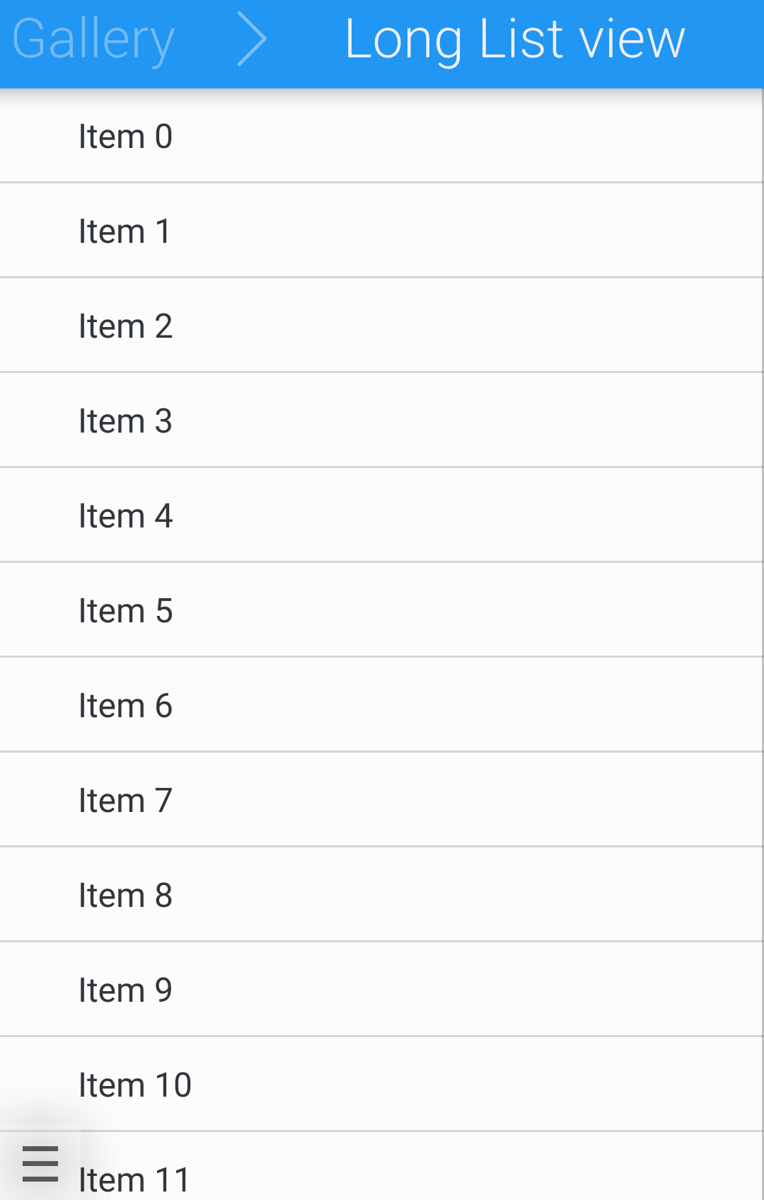 List of items