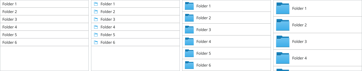 Several different lists