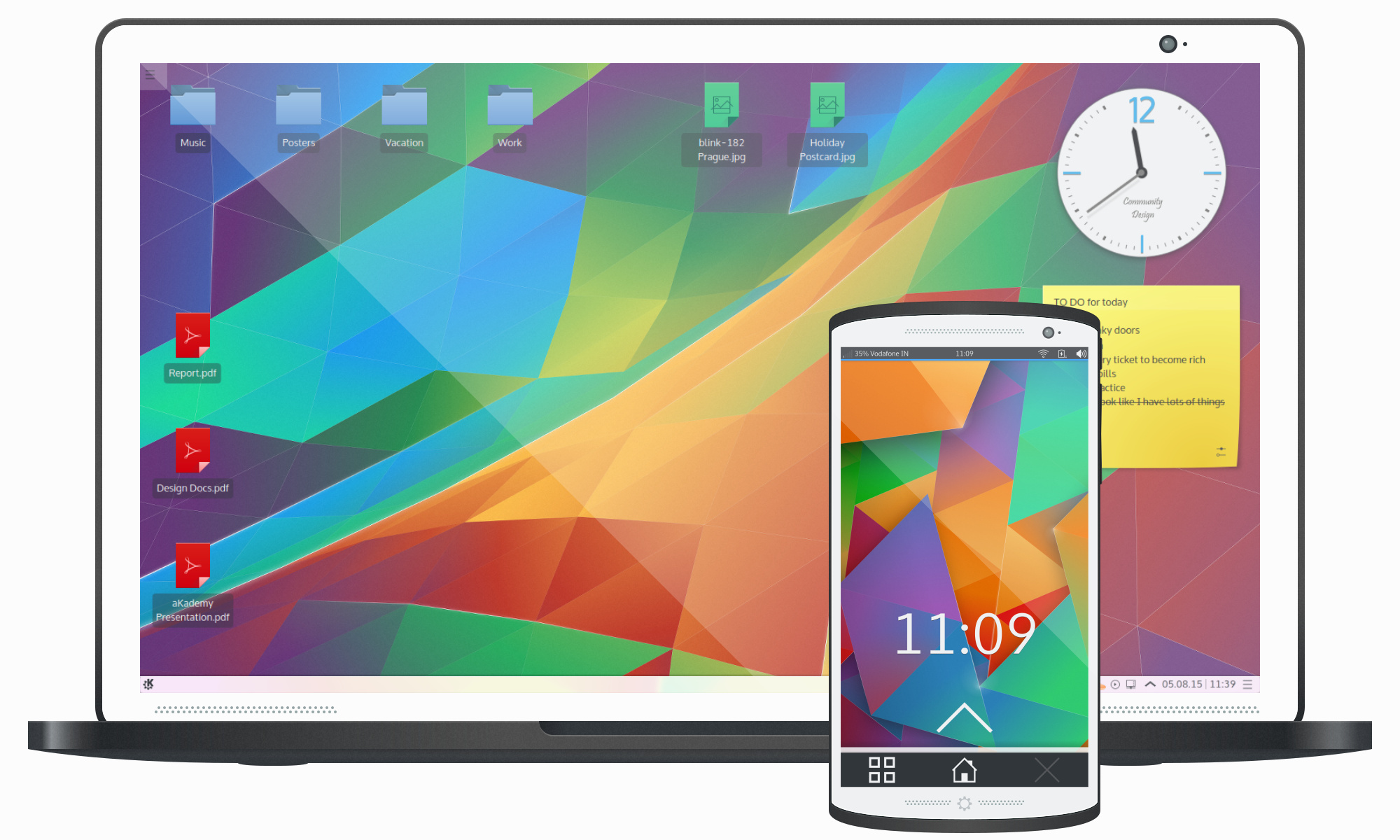 Plasma desktop and mobile workspace